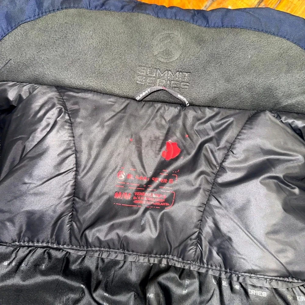 The North Face HyVent Waterproof Jacket Mens Medium Blue Full Zip Hooded Outdoor